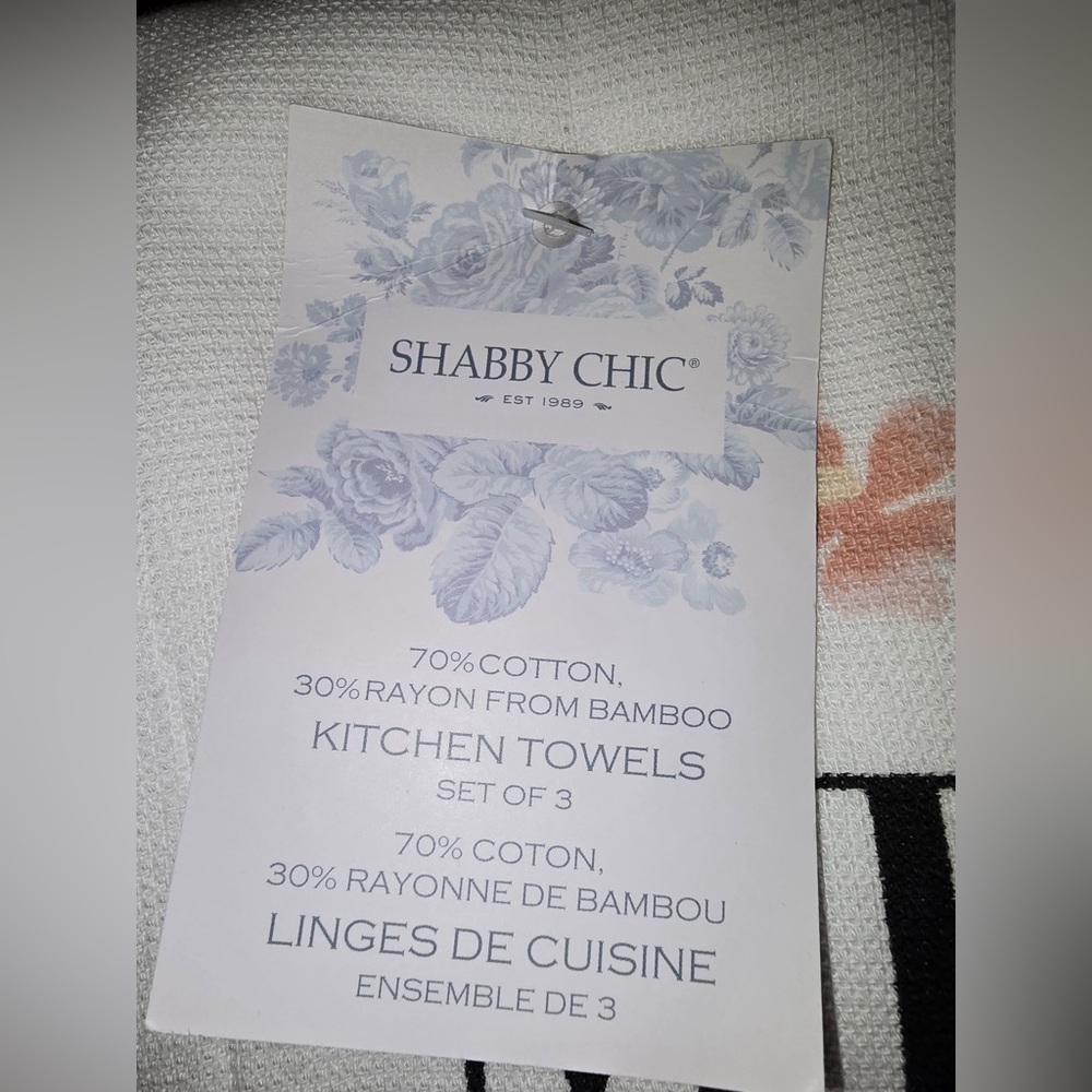 Shabby Chic MR & MRS EST 2025 Kitchen Towels Set of 3